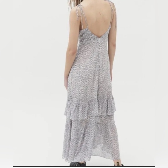 Urban Outfitters Sparklers Chiffon Midi Dress - Picture 2 of 9